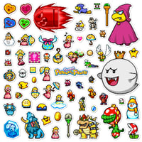 Image 1 of Super Princess Peach Sticker/Magnet Sets (64 Pieces)