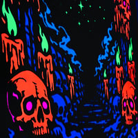 Image 3 of Catacombs Flocked Blacklight Poster