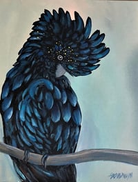 Image 1 of NEW Painting Workshop Townsville 'Paint a Black Coakatoo' Workshop - Full Day Class 