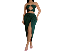  Emerald Allure Midi Dress