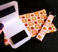 Image 2 of Fun Handmade Matching Set, strawberry, flower, daisy, pink, red, gift, zipper, bookmark, lanyard