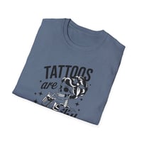 Image 9 of T-Shirt — "Tattoos Are Trashy" Vintage Skull Pin-Up Graphic