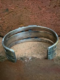 Image 6 of WL&A Handmade Old Style Heavy Ingot Whirling Log  Medicine Cuff - Size 7 to 7.5in Wrist