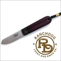 Image 1 of RanchDog Burgundy Micarta + Black Micarta