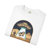 Image 3 of T-Shirt — UFO Cow Abduction Desert Graphic Tee