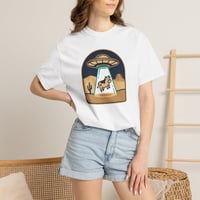Image 4 of T-Shirt — UFO Cow Abduction Desert Graphic Tee