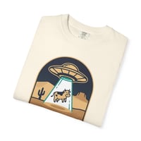 Image 6 of T-Shirt — UFO Cow Abduction Desert Graphic Tee
