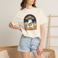 Image 7 of T-Shirt — UFO Cow Abduction Desert Graphic Tee
