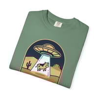 Image 9 of T-Shirt — UFO Cow Abduction Desert Graphic Tee