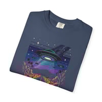 Image 6 of Alien Abduction Road Trip T-Shirt — Retro UFO Night Sky Tee