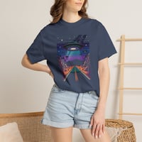 Image 7 of Alien Abduction Road Trip T-Shirt — Retro UFO Night Sky Tee