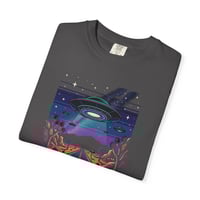 Image 9 of Alien Abduction Road Trip T-Shirt — Retro UFO Night Sky Tee