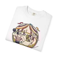 Image 3 of Circus Strongman T-Shirt — Vintage Carnival Weightlifter Graphic