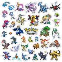 Image 1 of Pokemon Platinum Generation IV Sticker/Magnet Sets (38 Pieces)