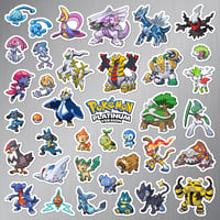 Image 2 of Pokemon Platinum Generation IV Sticker/Magnet Sets (38 Pieces)