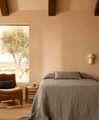 Image 3 of Indigo Stripe Linen Lumbar Cushion