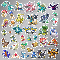 Image 2 of Pokemon Platinum Generation IV (Shiny) Sticker/Magnet Sets (38 Pieces)
