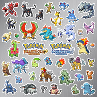Image 2 of Pokemon HeartGold & SoulSilver Generation II Sticker/Magnet Sets (40 Pieces)