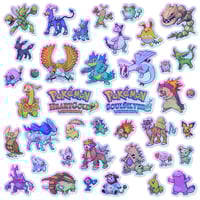Image 3 of Pokemon HeartGold & SoulSilver (Shiny) Generation II Sticker/Magnet Sets (40 Pieces)