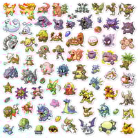 Image 2 of Pokemon FireRed & LeafGreen Generation I Sticker/Magnet Sets (174 Pieces)