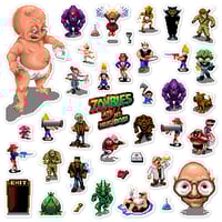 Image 1 of Zombies Ate My Neighbors Sticker/Magnet Sets (39 Pieces)