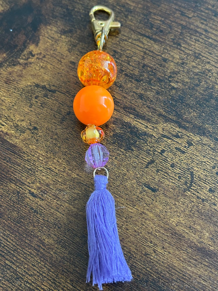 Image of Orange & Purple keyring 