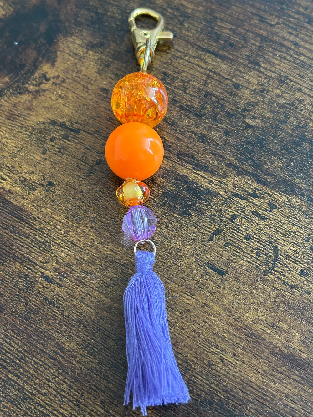 Image of Orange & Purple keyring 