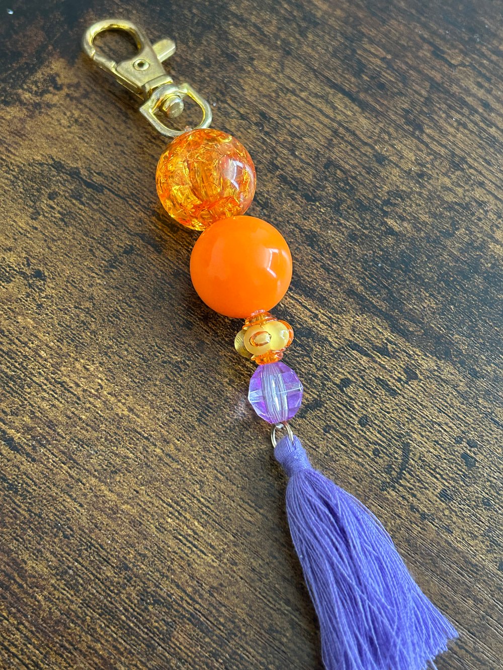 Image of Orange & Purple keyring 