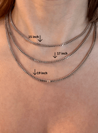 The Harper - Sterling Silver Franco Chain Necklace - 15”