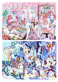 Image 2 of Duo Rose et Bleue - A4 - OFFSET PRINT