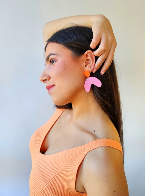 Image of Pendientes ARIANE - Naranja-rosa