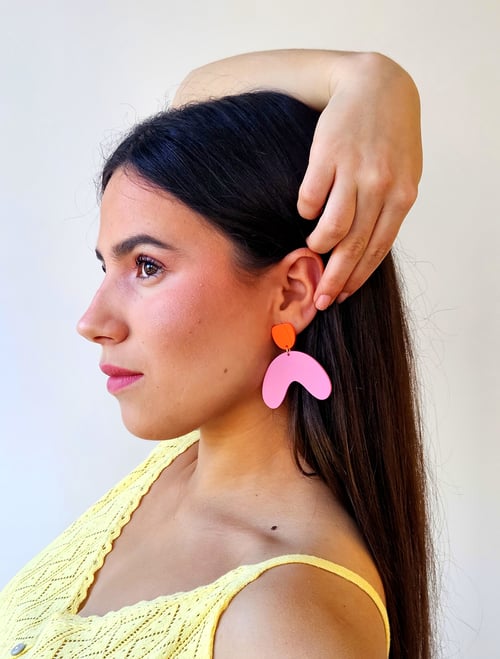 Image of Pendientes ARIANE - Naranja-rosa
