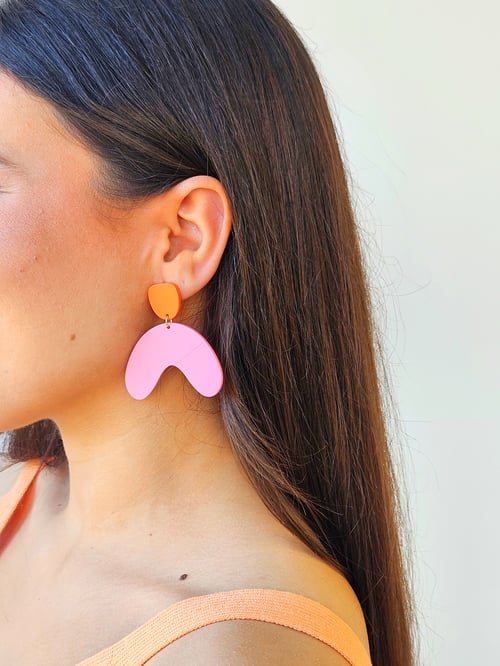 Image of Pendientes ARIANE - Naranja-rosa