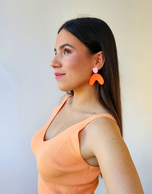 Image of Pendientes ARIANE - Rosa-naranja