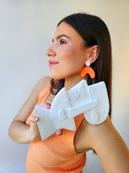 Image of Pendientes ARIANE - Rosa-naranja