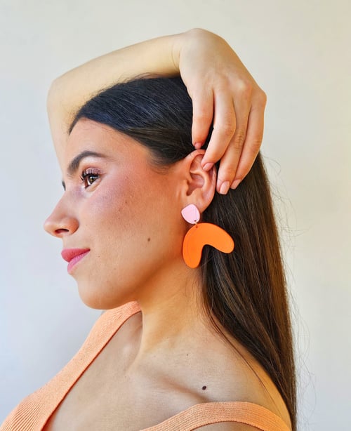 Image of Pendientes ARIANE - Rosa-naranja
