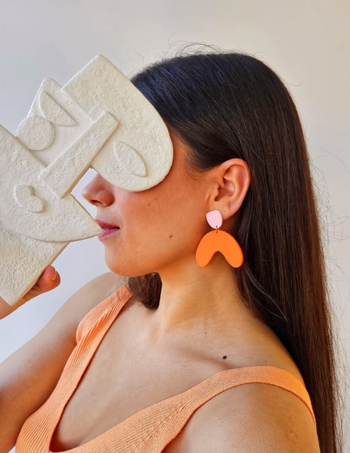 Image of Pendientes ARIANE - Rosa-naranja