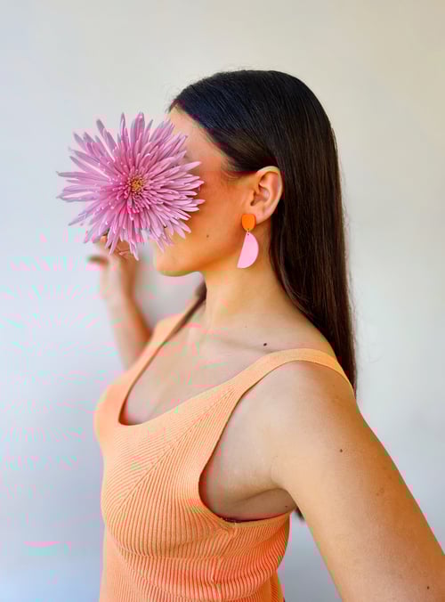 Image of Pendientes GRETA - Naranja-rosa