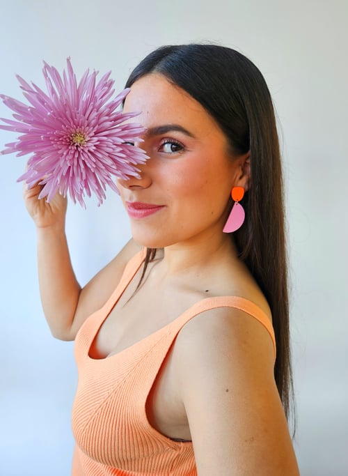 Image of Pendientes GRETA - Naranja-rosa