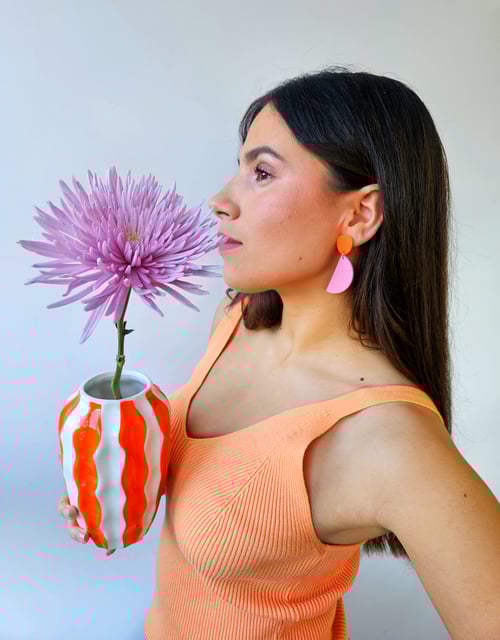 Image of Pendientes GRETA - Naranja-rosa