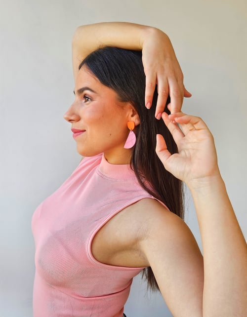 Image of Pendientes GRETA - Naranja-rosa
