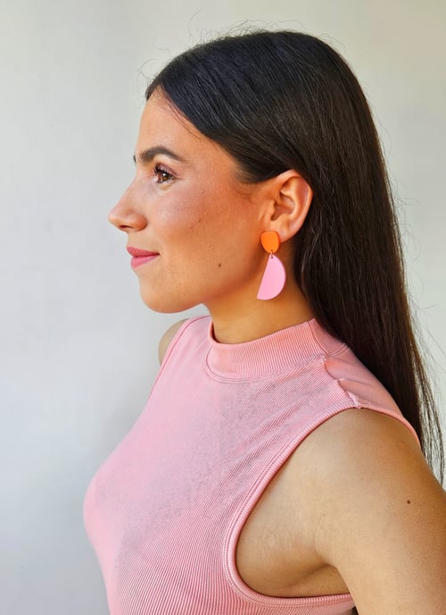Image of Pendientes GRETA - Naranja-rosa
