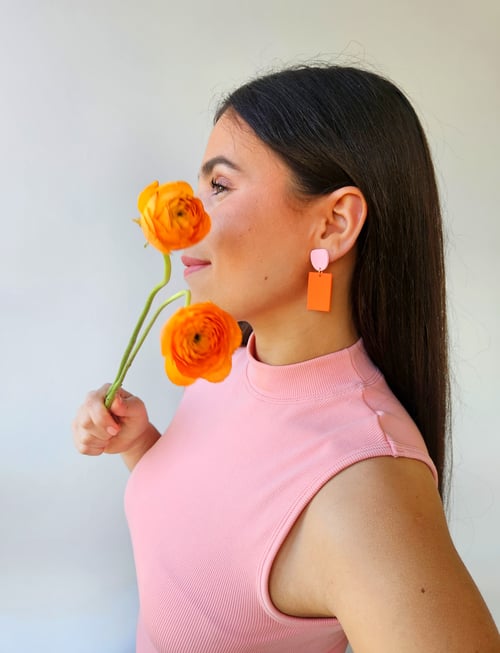 Image of Pendientes VERA - Rosa-naranja
