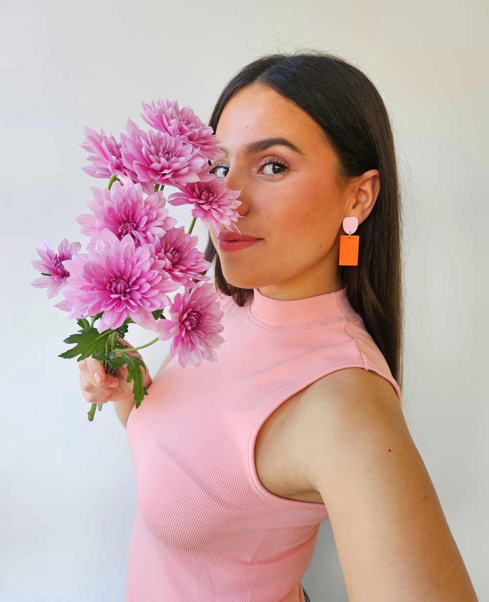 Image of Pendientes VERA - Rosa-naranja