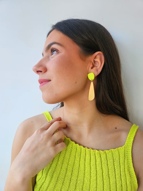 Image of Pendientes GIORGIA - Verde manzana