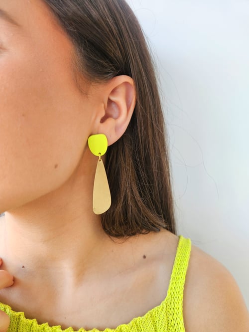 Image of Pendientes GIORGIA - Verde manzana