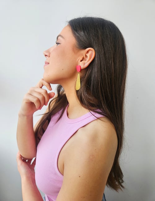 Image of Pendientes GIORGIA - Rojo fresa