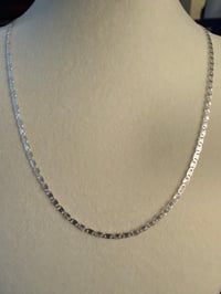 Image 2 of Sterling Silver Diamond-Cut Mariner Chain Necklace — 22”