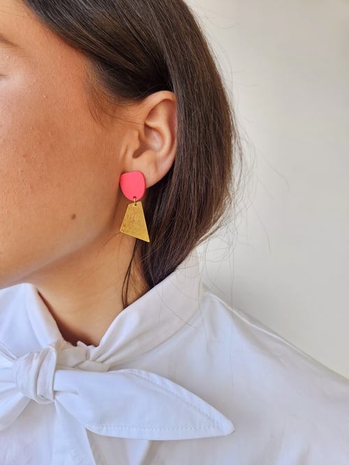 Image of Pendientes GIULIA - Rojo fresa