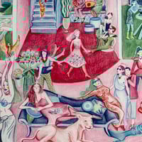 Image 4 of Oriental Lionnesses - 30 x 30 cm - LASER PRINT